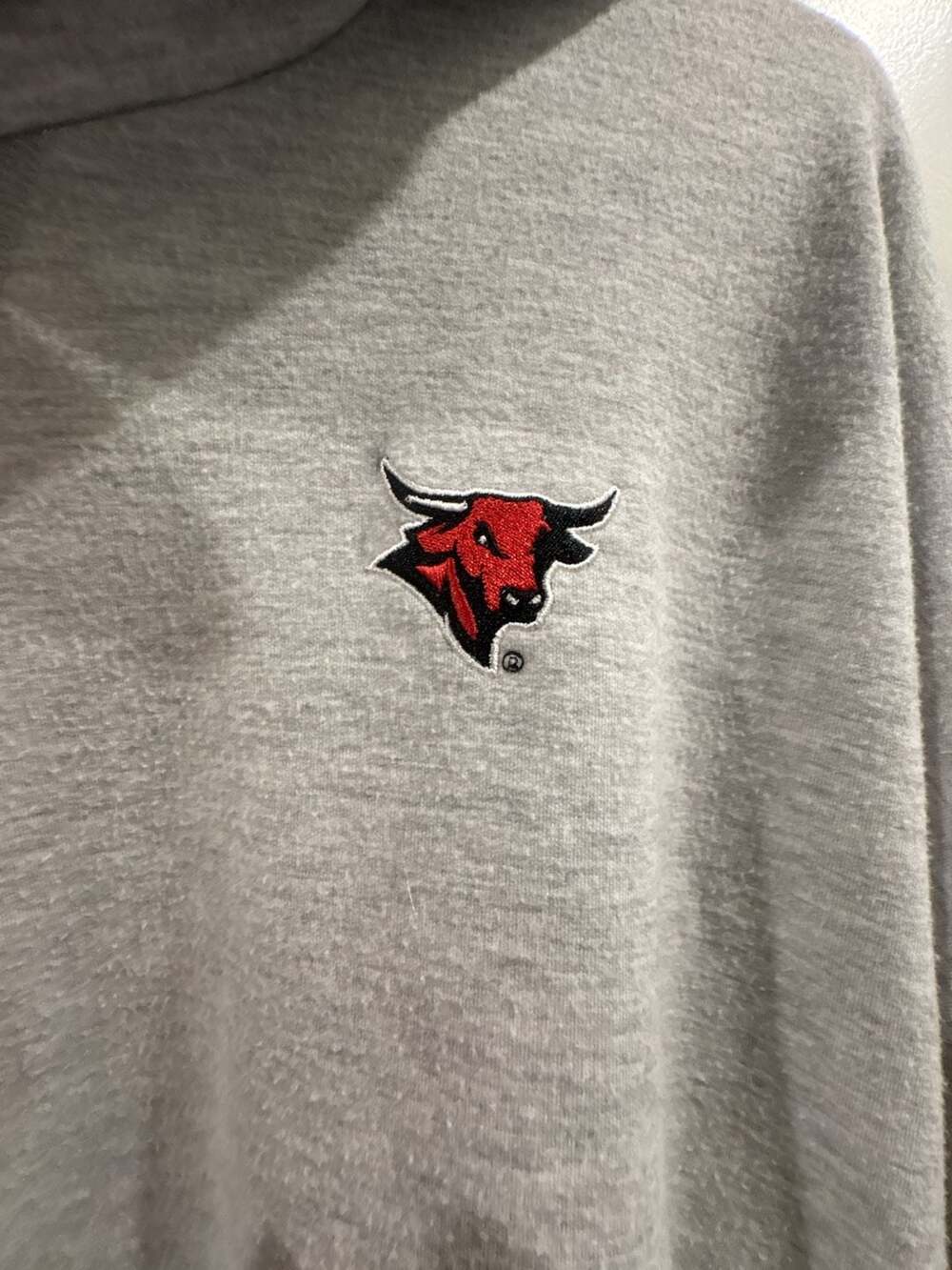 Authentic Nebraska Omaha Maverick Hoodie Size L Grey Cotton Blend Pullover - Picture 2 of 7
